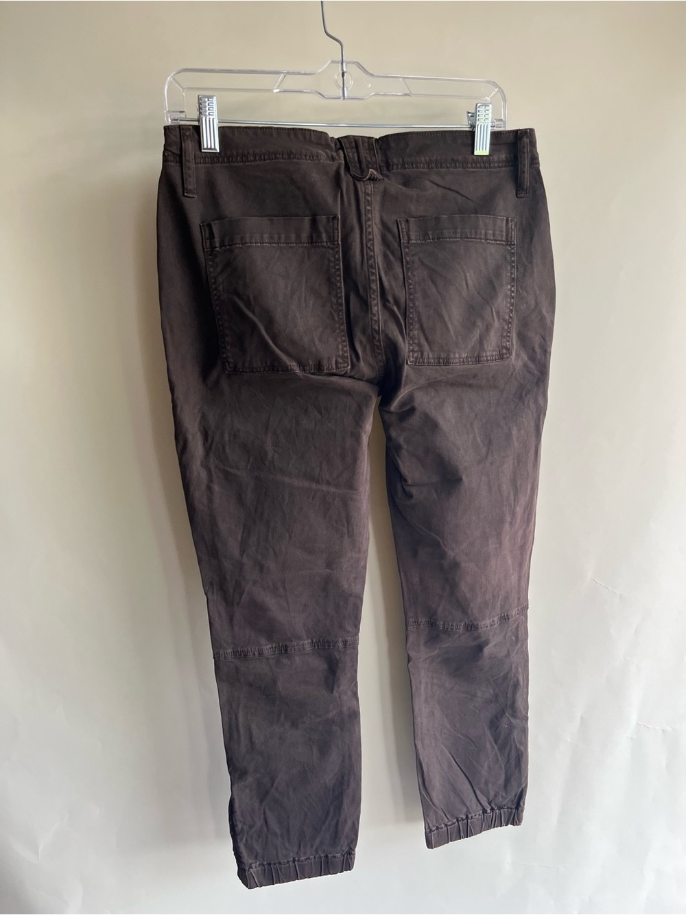 Frame Utility Pants Joggers Sz 28 Washed Mahagony Women’s EUC Dark Brown Ankle - Picture 3 of 6